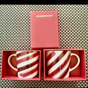 Starbucks White Mug with Red Accent